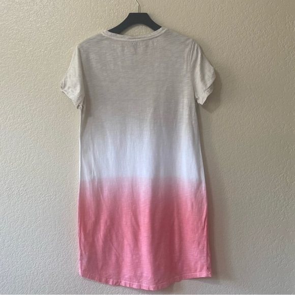 Sanctuary Ombré Tie-Dye Crew Neck Mini Shift T-Shirt Dress w/ Sleeve Detail - Picture 8 of 8